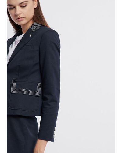 Armani jacket navy blue Clearance