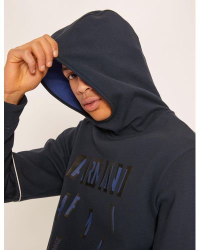 blue armani exchange hoodie
