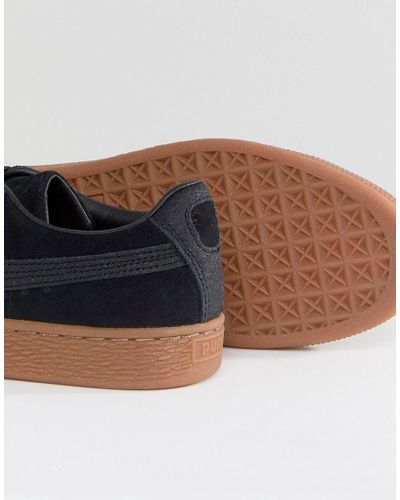 puma black gum sole