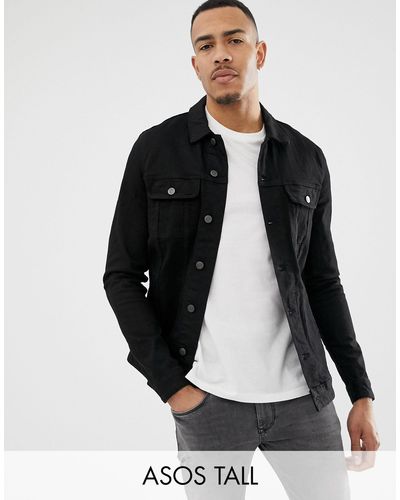 tall white denim jacket