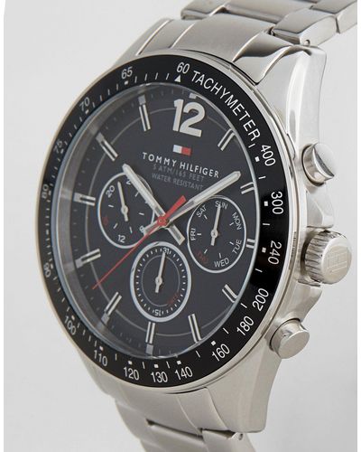 Tommy Hilfiger 1791104 Luke Silver Strap Watch in Metallic for Men - Lyst