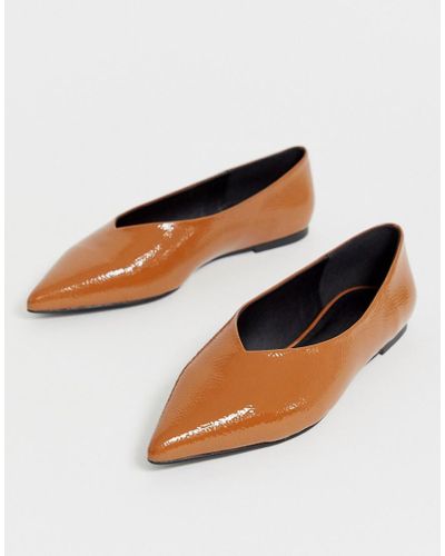 high vamp ballet flats