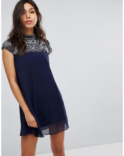 embellished swing dress