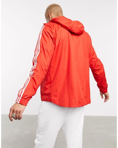 red adidas windbreaker jacket