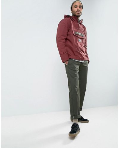 burgundy napapijri jacket