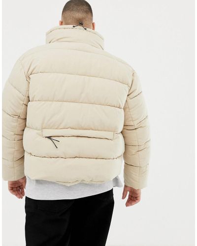 beige puffer jacket men