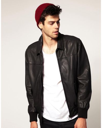 levis leather bomber jacket