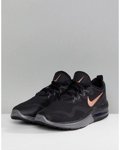 Rose gold and black tennis shoes Clearance