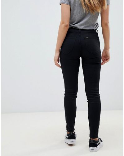 lee scarlett high waist skinny jeans black