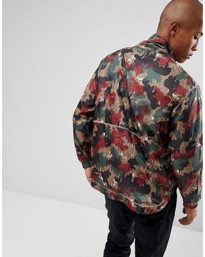 adidas Originals X Pharrell Williams Hu Hiking Half Zip Windbreaker In Camo  Print Cy7871 in Red for Men - Lyst