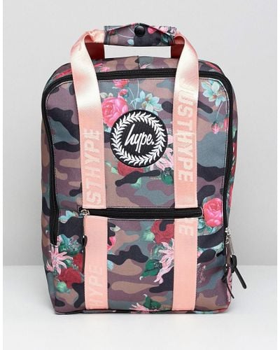 hype pink camo backpack