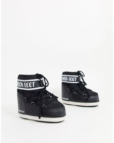 moon boot exclusive classic low black snow boots