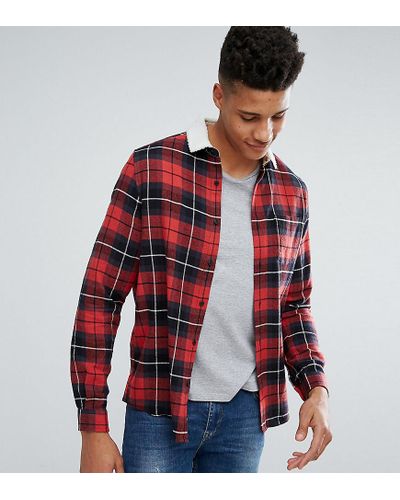 red checked overshirt