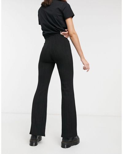 Pantalones Bershka de Tejido sintético de color Negro | Lyst