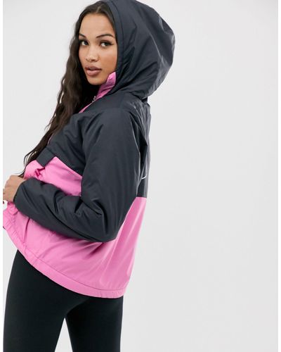 nike black pullover fleece lined jacket