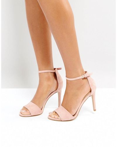 blush pink heeled sandals