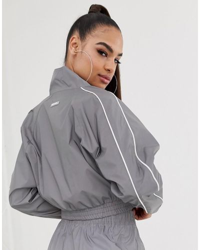 Bershka Denim Reflective Jacket in Gray - Lyst