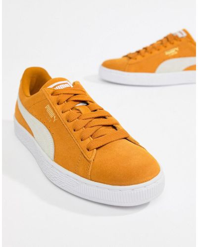 PUMA Suede Classic Mustard Yellow Sneakers - Lyst