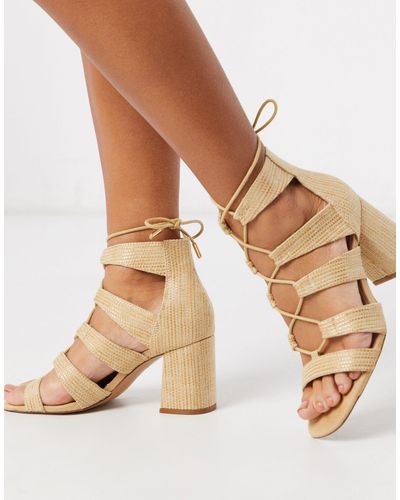 Sandalias Stradivarius de color Neutro | Lyst