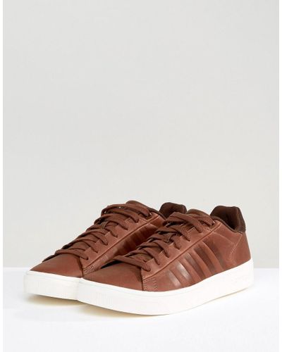 K-swiss Leather Court Frasco Trainers In Brown for Men - Lyst