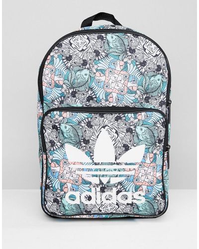 adidas originals floral backpack