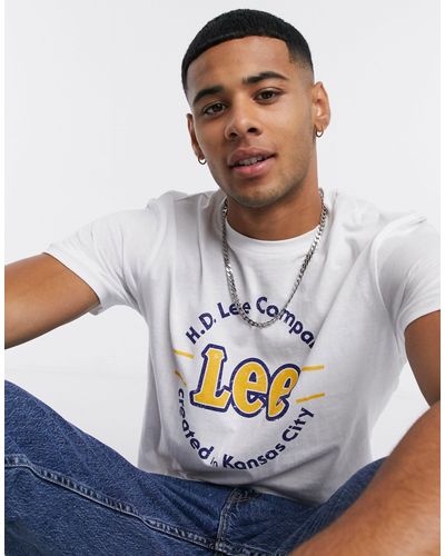 Lee Jeans – Kansas – T-Shirt in Weiß für Herren - Lyst