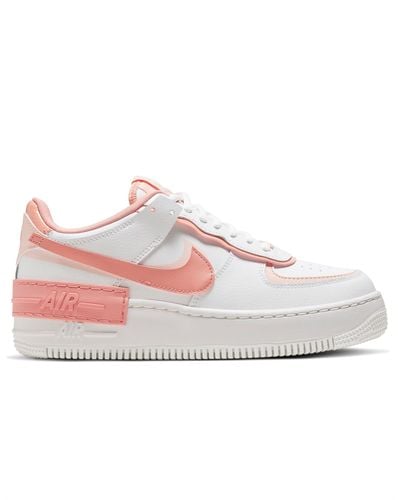 Air Force 1 Shadow - Sneakers bianche e coralloNike in Gomma di ...