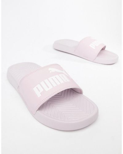 puma pink sliders