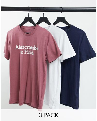abercrombie & fitch 3 pack t shirt