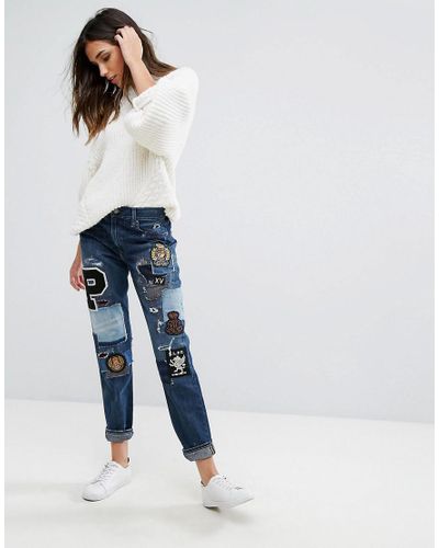 polo patch jeans