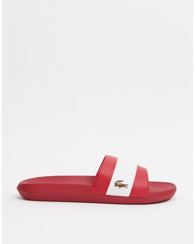 red lacoste sliders