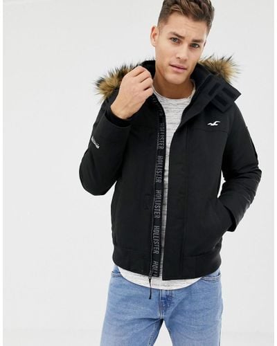 hollister men's coats & jackets
