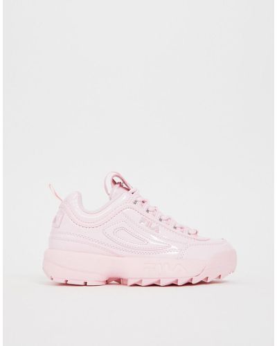 Zapatillas de charol en rosa polvareda Disruptor II Premium Fila de Cuero  de color Negro | Lyst