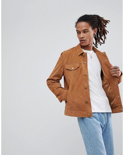 tan suede trucker jacket