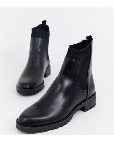 Botines Chelsea con lateral elástico Stradivarius de Denim de color Negro |  Lyst