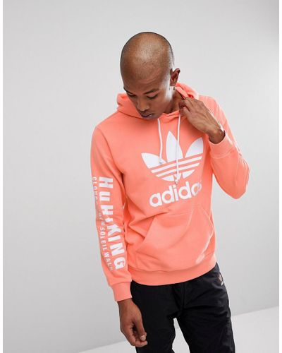 adidas Originals X Pharrell Williams Hu Hiking Hoodie With Arm Print In  Pink Cy7875 for Men - Lyst