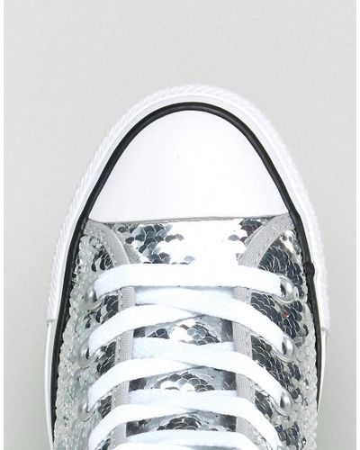 silver converse high tops
