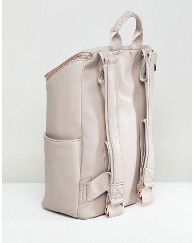 backpack rose gold zip