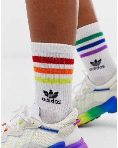adidas Originals Cotton Pride Rainbow Socks - Lyst