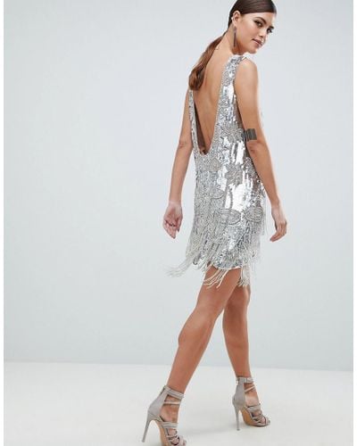 robe frange paillette