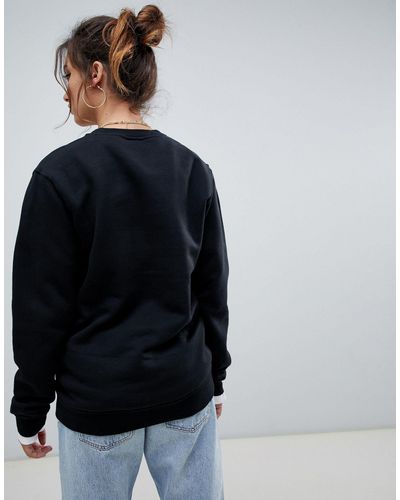 Nike Cotton Black Club Crew Neck Sweatshirt - Lyst