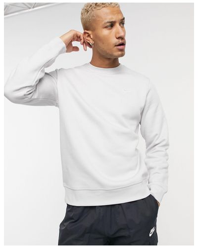 Nike Swoosh Chest Logo Sweatshirt in Grey (Gray) for Men - Lyst