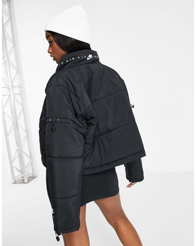 nike black crop jacket