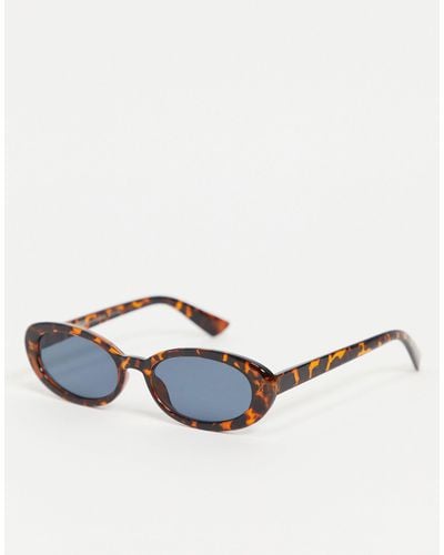Pull&Bear Oval Sunglasses in Brown | Lyst Australia