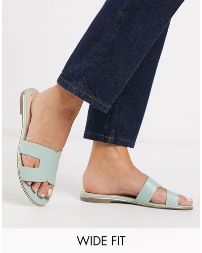 dune loopy slip on flat sandals