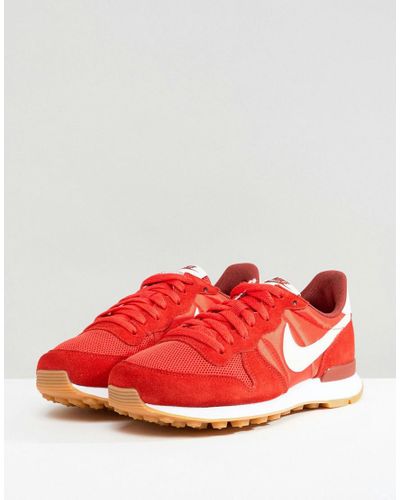 red nike internationalist womens