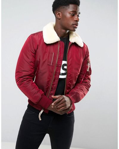 alpha industries red jacket