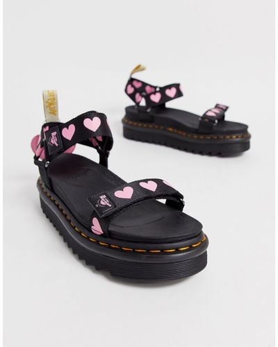 heart doc martens sandals