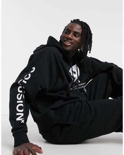 Collusion Hoodie With Print in Black for Men - Lyst