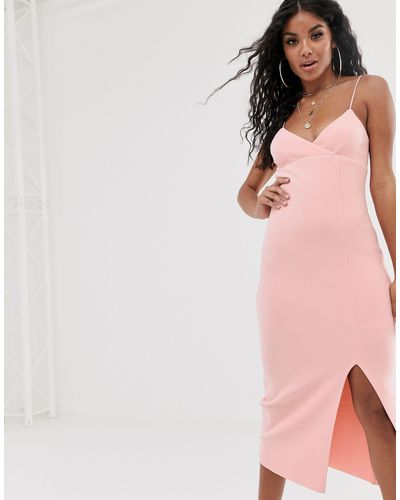 lea split midi dress